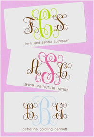 Fancy Monogram Personalized Rectangle Stickers