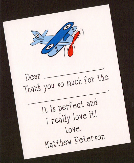 Airplane Thank You Notes