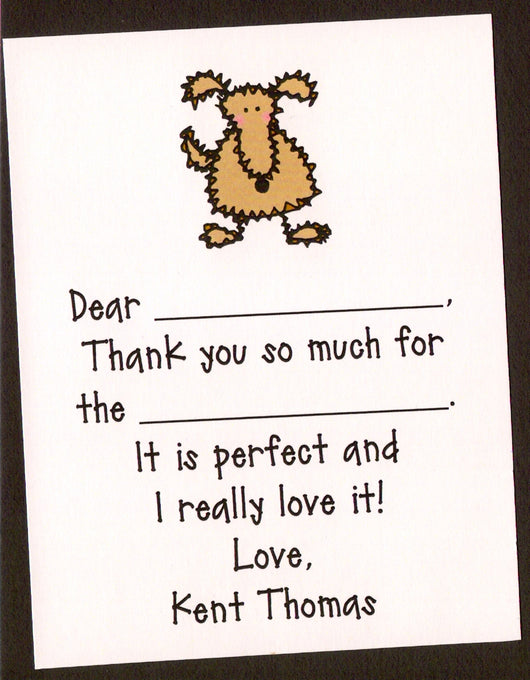 Puppy Dog Thank You Notes