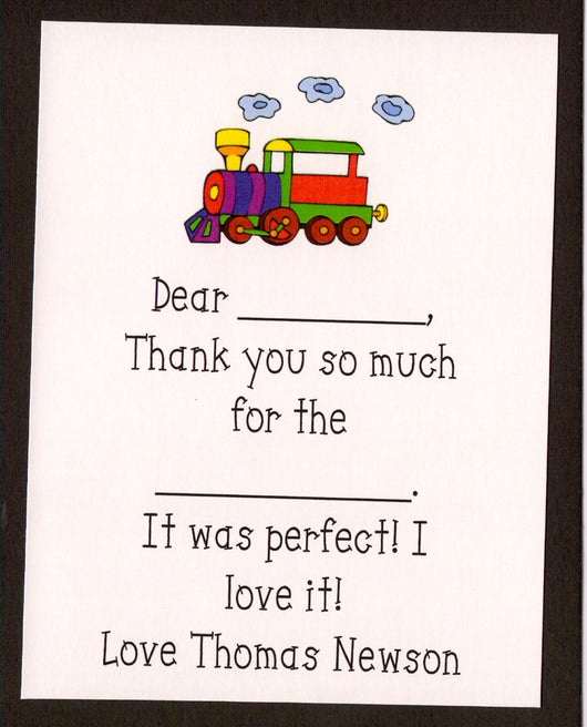 Train Thank You Notes