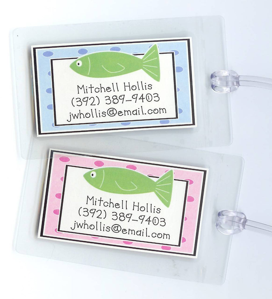 Fish Bag Tag | Luggage Tag – DoodleBugsPaper