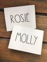 Simple Name Personalized Note Cards