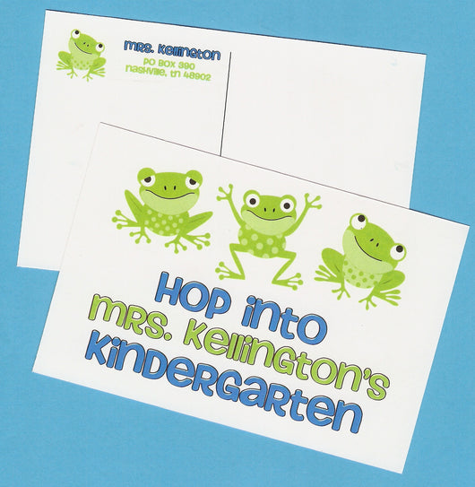 Frogs Personalized Teacher Postcards