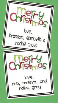 Funky Merry Christmas Gift Tags