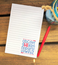 Alphabet HI Notepad