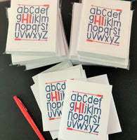 Alphabet Hi Note Cards