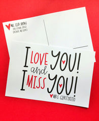 Love and Miss You Personalized Teacher Postcards