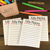 Rainbow Circles Personalized Notepad