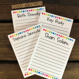 Rainbow Dots Personalized Notepad