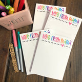 Rainbow Bright Name with Heart Personalized Notepad
