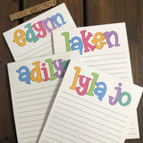 Polka Dot Name Personalized Notepad