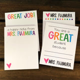 Bright Great Job Teacher Small Notepad Set