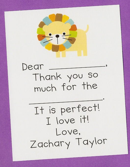 Lion Thank You Notes