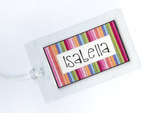 Multicolored Stripe Bag Tag | Luggage Tag