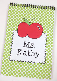 Chubby Apple Personalized Top Spiral Steno Notebook