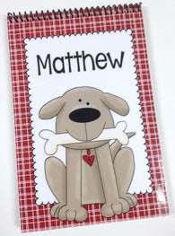Dog Personalized Top Spiral Steno Notebook