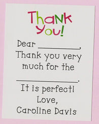 Pink and Green Thank You Notes