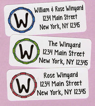 Big Colored Circle with Initial Address Labels