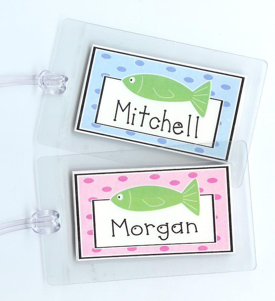 Fish Bag Tag | Luggage Tag – DoodleBugsPaper