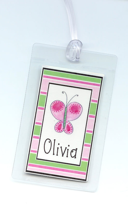 Preppy Butterfly Bag Tag | Luggage Tag
